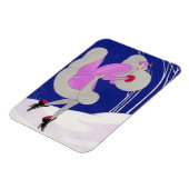 Fashionable dame in de winter magneet (Linkerzijde)