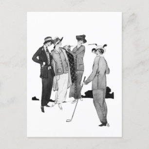 Fashionable Dames Golfing 1911 Briefkaart