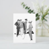 Fashionable Dames Golfing 1911 Briefkaart (Staand voorkant)