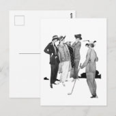 Fashionable Dames Golfing 1911 Briefkaart (Voorkant / Achterkant)