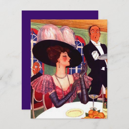 Fashionable Dames Night Out Partij Uitnodigingen (Voorkant / Achterkant)