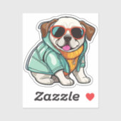 fashionable dog sticker (Vel)