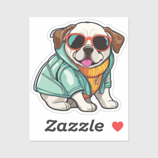 fashionable dog sticker (Vel)