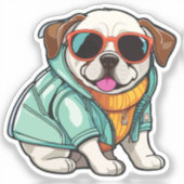 fashionable dog sticker (Voorkant)