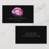 Fashionable drip rose from ombre gold lips contactkaartje (Voorkant / Achterkant)