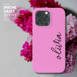 Fashionable Eenvoudige Paarse iPhone Case met Naam