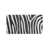 Fashionable elegant girale zebrapatronen etiket (Voorkant)