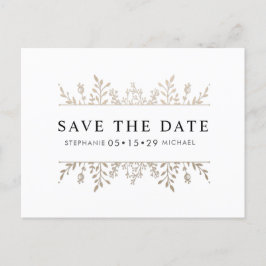 Fashionable Elegant Roos Gold Chic Save Date Aankondigingskaart