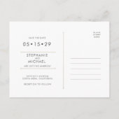 Fashionable Elegant Roos Gold Chic Save Date Aankondigingskaart (Achterkant)