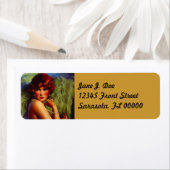 Fashionable Fan Flapper Night Return-adreslabel Etiket (Insitu)