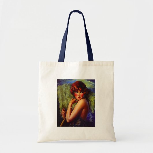 Fashionable Flapper Girl ~ Evening at the Beach Tote Bag (Voorkant)