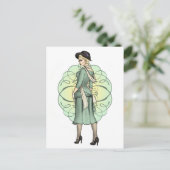 Fashionable Gangster - Pinup uit 1920 Briefkaart (Staand voorkant)
