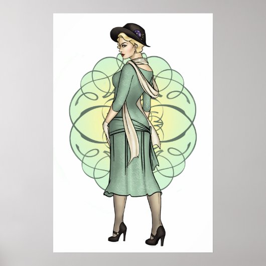 Fashionable Gangster - Pinup uit 1920 Poster (Voorkant)