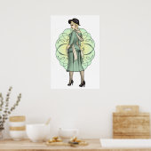 Fashionable Gangster - Pinup uit 1920 Poster (Keuken)