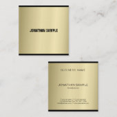 Fashionable Glamor Gold Professional Luxe Vierkante Visitekaartje (Voorkant / Achterkant)
