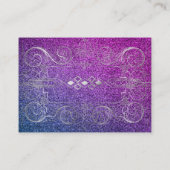 Fashionable Glitter Birthday Uitnodiging Informatiekaartje (Achterkant)