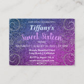 Fashionable Glitter Birthday Uitnodiging Informatiekaartje (Voorkant)