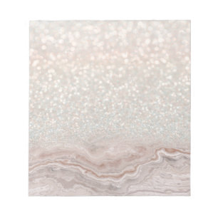 Fashionable Glitter Marble Beauful Roos Gold Notitieblok
