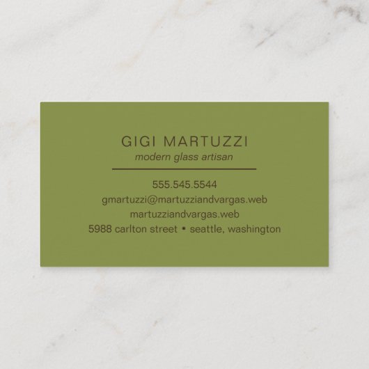 Fashionable Green Pink & Amber Alcohol Ink Art Visitekaartje (Achterkant)