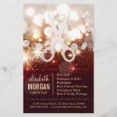 Fashionable Hair Stylist - Gold Glitter Sparkle Flyer (Achterkant)