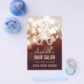 Fashionable Hair Stylist - Gold Glitter Sparkle Flyer (Enkel)