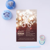 Fashionable Hair Stylist - Gold Glitter Sparkle Flyer (Enkel)