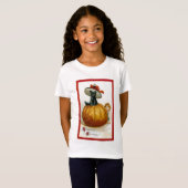 Fashionable Halloween Kat T-shirt (Voorkant volledig)
