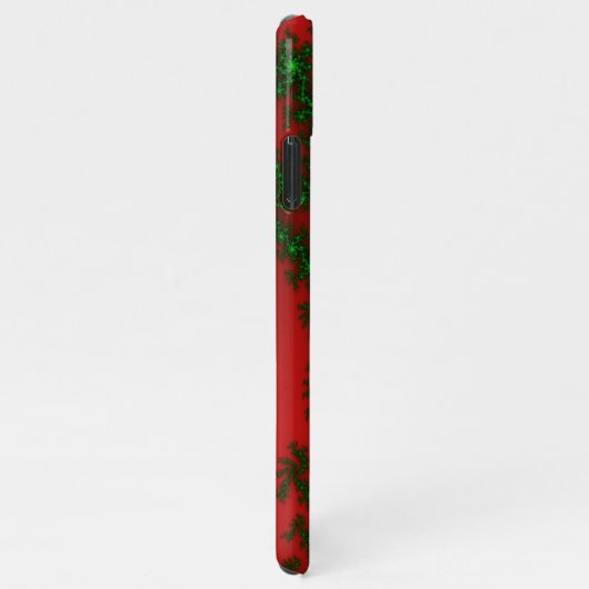 Fashionable hoesje in rode en groene fractaalstijl iPhone hoesje (Rechterkant)