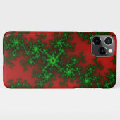 Fashionable hoesje in rode en groene fractaalstijl iPhone hoesje (Achterkant horizontaal)