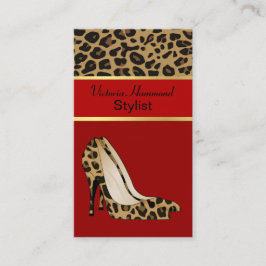 Fashionable Jaguar Print Visitekaartje