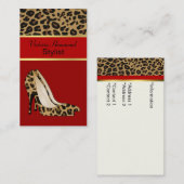 Fashionable Jaguar Print Visitekaartje (Voorkant / Achterkant)