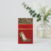 Fashionable Jaguar Print Visitekaartje (Staand voorkant)