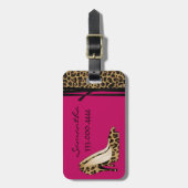 Fashionable Jaguar Silettos Custom Bagagelabel (Voorkant verticaal)
