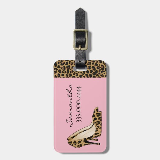 Fashionable Jaguar Silettos Custom Bagagelabel (Voorkant verticaal)