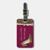 Fashionable Jaguar Silettos Personalized Luggage T Bagagelabel (Voorkant verticaal)
