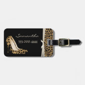 Fashionable Jaguar Silettos Persoonlijk Bagagelabel (Voorkant horizontaal)