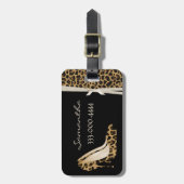 Fashionable Jaguar Silettos Persoonlijk Bagagelabel (Voorkant verticaal)
