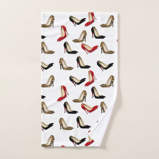 Fashionable Jaguar Stiletto Heels Bath Towel set Bad Handdoek (Handdoek)