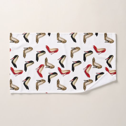 Fashionable Jaguar Stiletto Heels Bath Towel set Bad Handdoek (Handdoek)