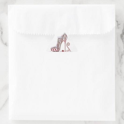Fashionable Kerstmis Stiletto Triangle Sticker (Tas)