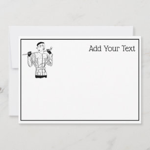 Fashionable Lady Golfer met Golf Club uit de jaren