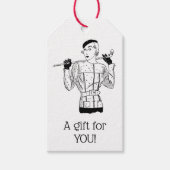 Fashionable Lady Golfer met Golf Club uit de jaren Cadeaulabel (Voorkant)