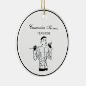 Fashionable Lady Golfer uit de jaren dertig met Go Keramisch Ornament (Rechts)