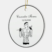 Fashionable Lady Golfer uit de jaren dertig met Go Keramisch Ornament (Links)