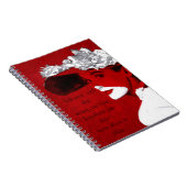 Fashionable Lady in Red Notebook Notitieboek (Rechterzijde)