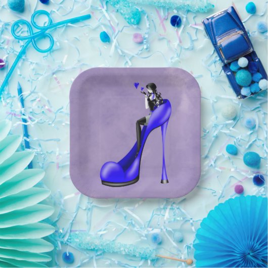 Fashionable Lady in Stiletto Paper Bord (Feest)