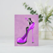 Fashionable Lady in Stiletto  Postcard Briefkaart (Staand voorkant)
