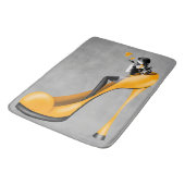 Fashionable Lady in Stiletto Yellow Bath Mat (Gekanteld)