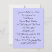 Fashionable Lady Inture Brunch Aftermiddag Tea Kaart (Achterkant)