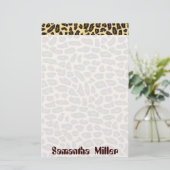 Fashionable Leopard Print gepersonaliseerde kantoo Briefpapier (Staand voorkant)